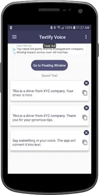 Textify Voice android App screenshot 0